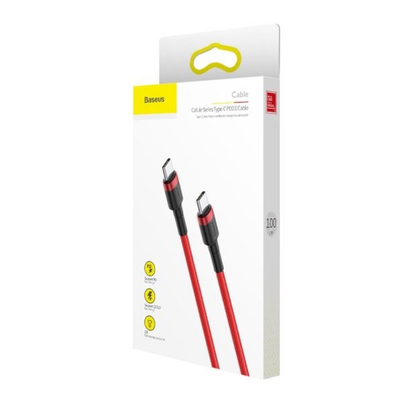 Baseus 6953156285194 - 1 m - USB C - USB C - Rot, Ansicht 4