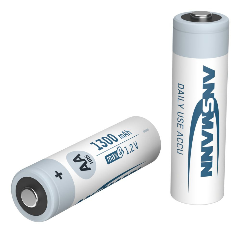 Ansmann Ladegerät Basic II inkl. 2 x AA 1300mAh Akku 1001-0119-01 - Ladegerät - Nickel-Cadmium (NiCd), Ansicht 3