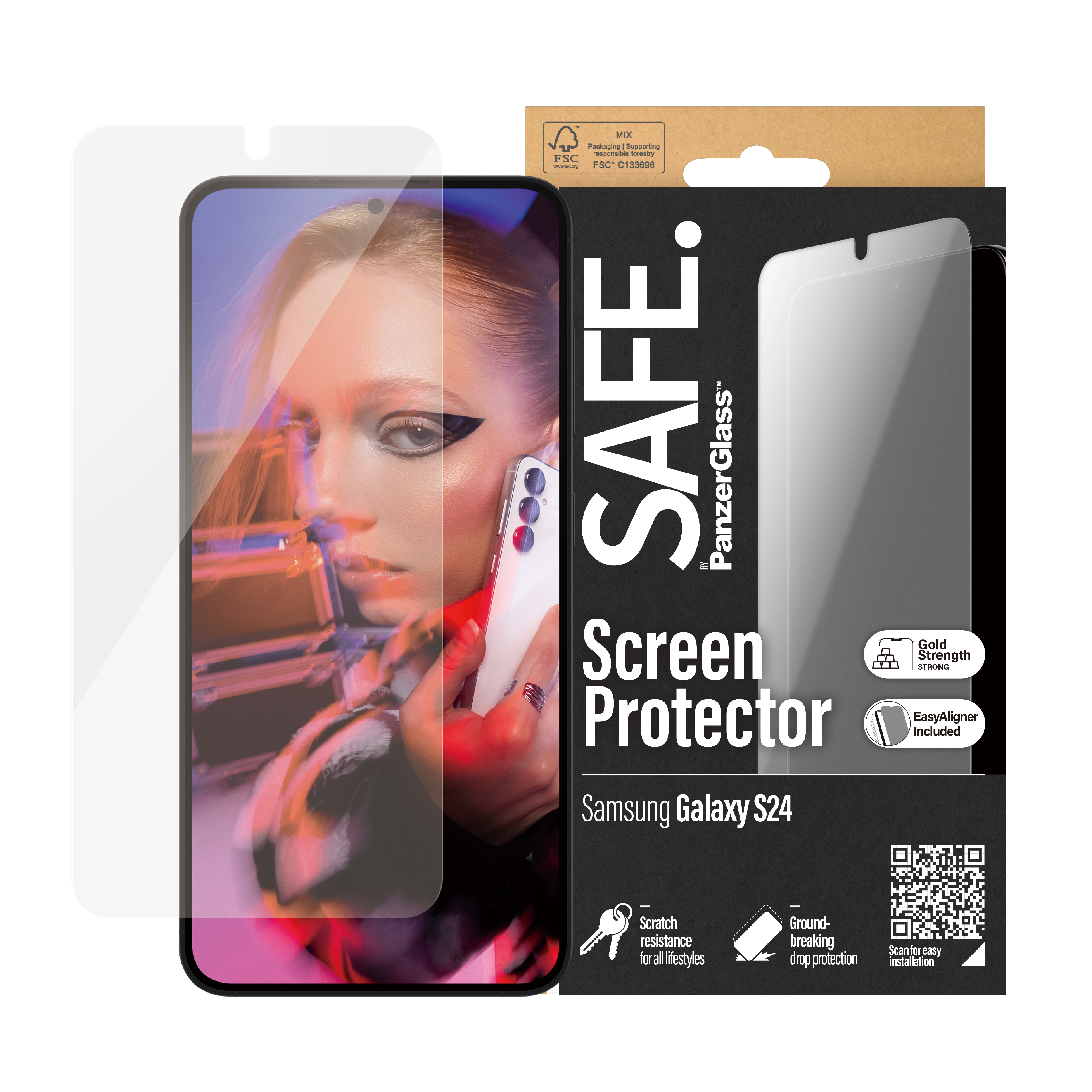 PanzerGlass SAFE. by Re Fresh Samsung Galaxy S24 UWF wA, Ansicht 4