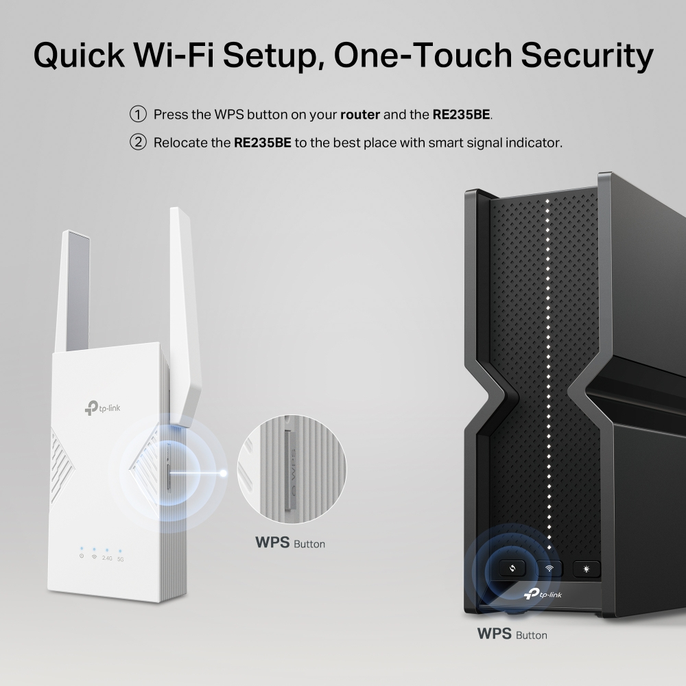 TP-LINK RE235BE V1 - Wi-Fi-Range-Extender - 2.5GbE, Wi-Fi 7, Ansicht 4
