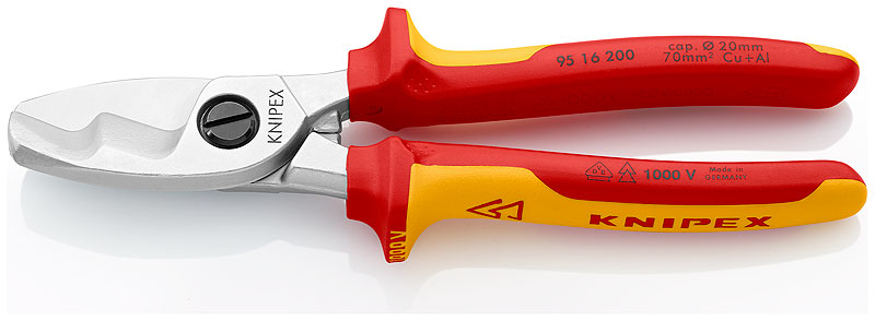 KNIPEX Kabelscheren mit Doppelschneide - Kabelschere, Ansicht 2