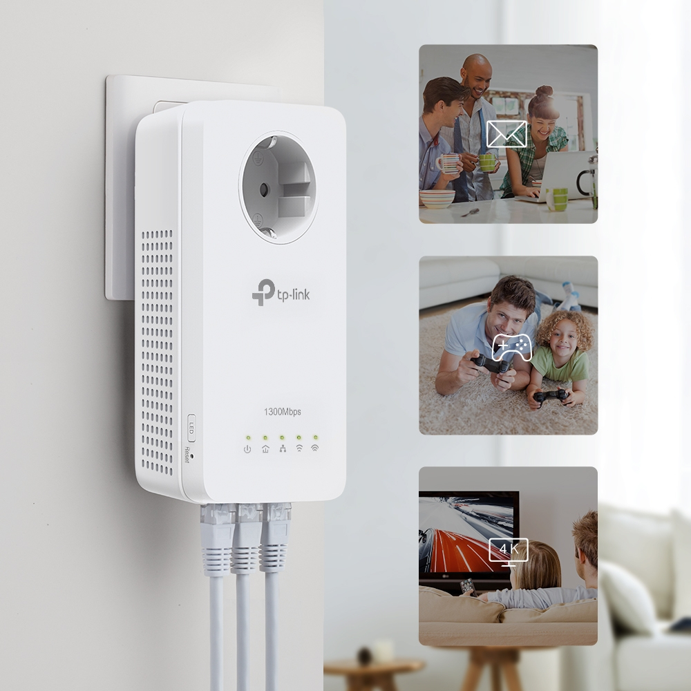 TP-LINK TL-WPA8631P KIT V3 Wi-Fi Kit - Powerline Adapterkit - GigE, HomePlug AV (HPAV), Ansicht 3