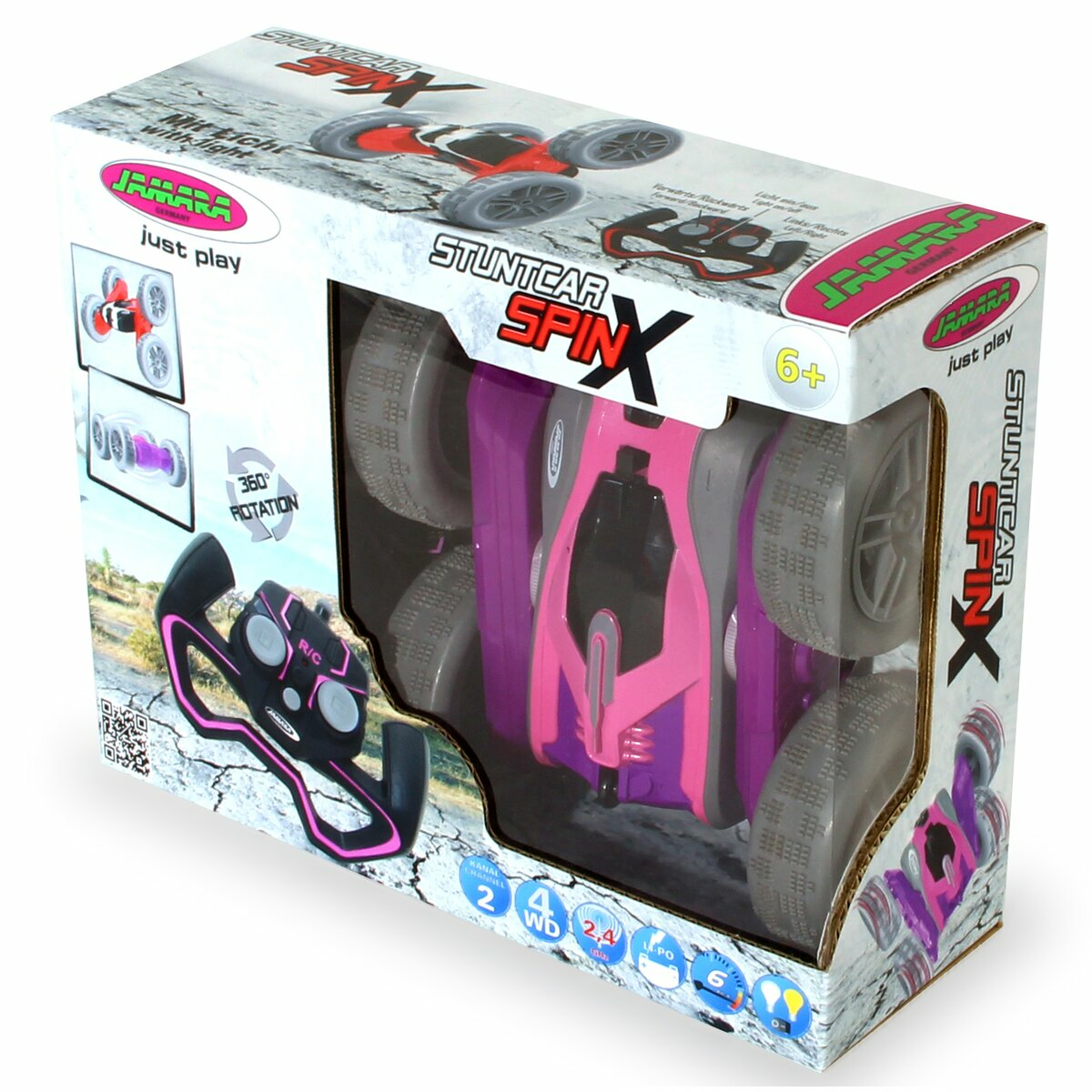 JAMARA Stuntcar SpinX 2.4GHz lila/rosa, Ansicht 2
