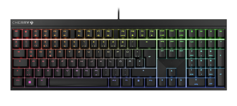 Cherry MX 2.0S - Tastatur - 100% - full size - TL: Deutsch, QWERTZ - Schwarz, Ansicht 4