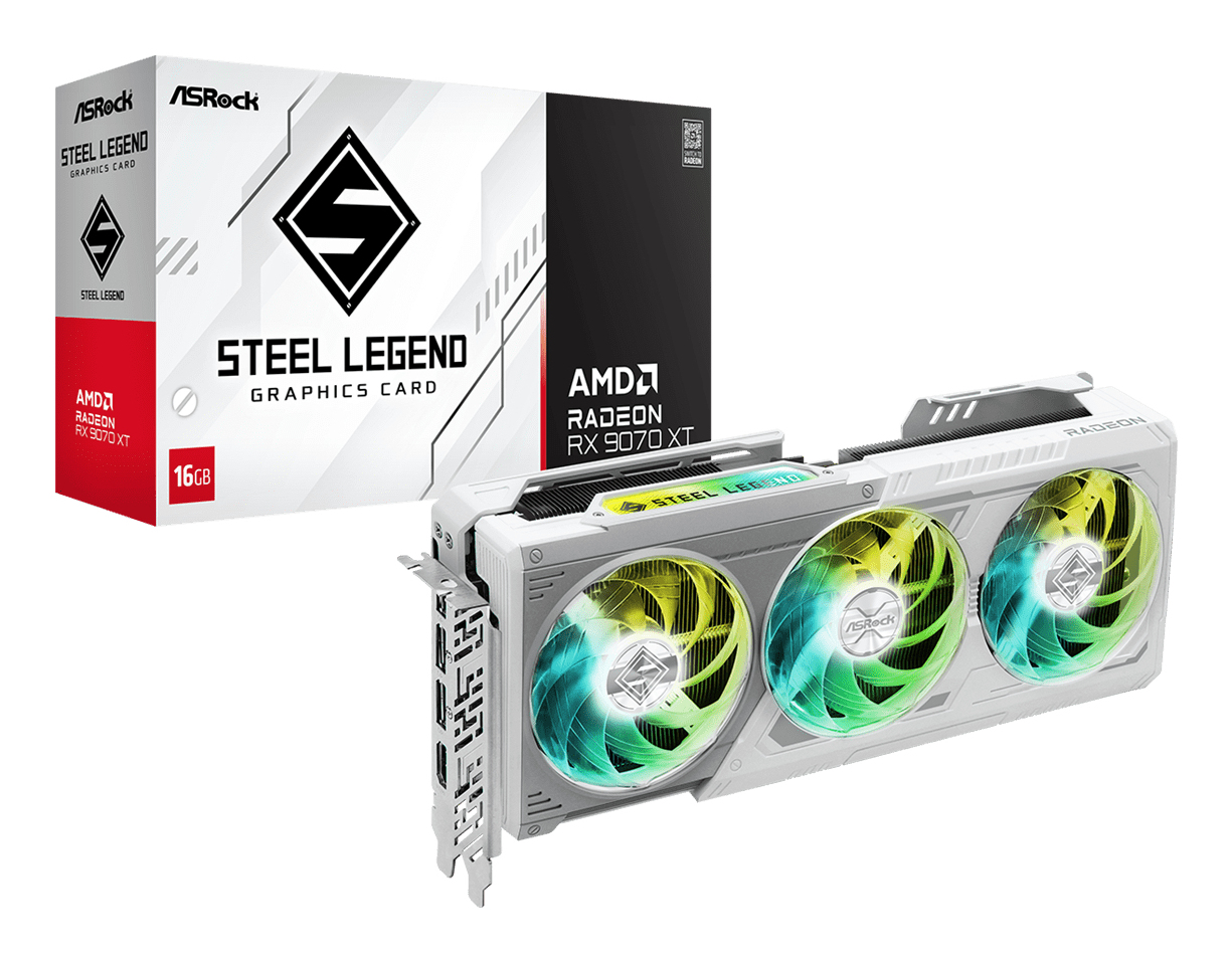 ASRock Steel Legend Radeon RX 9070 XT 16GB - Grafikkarten, Ansicht 2