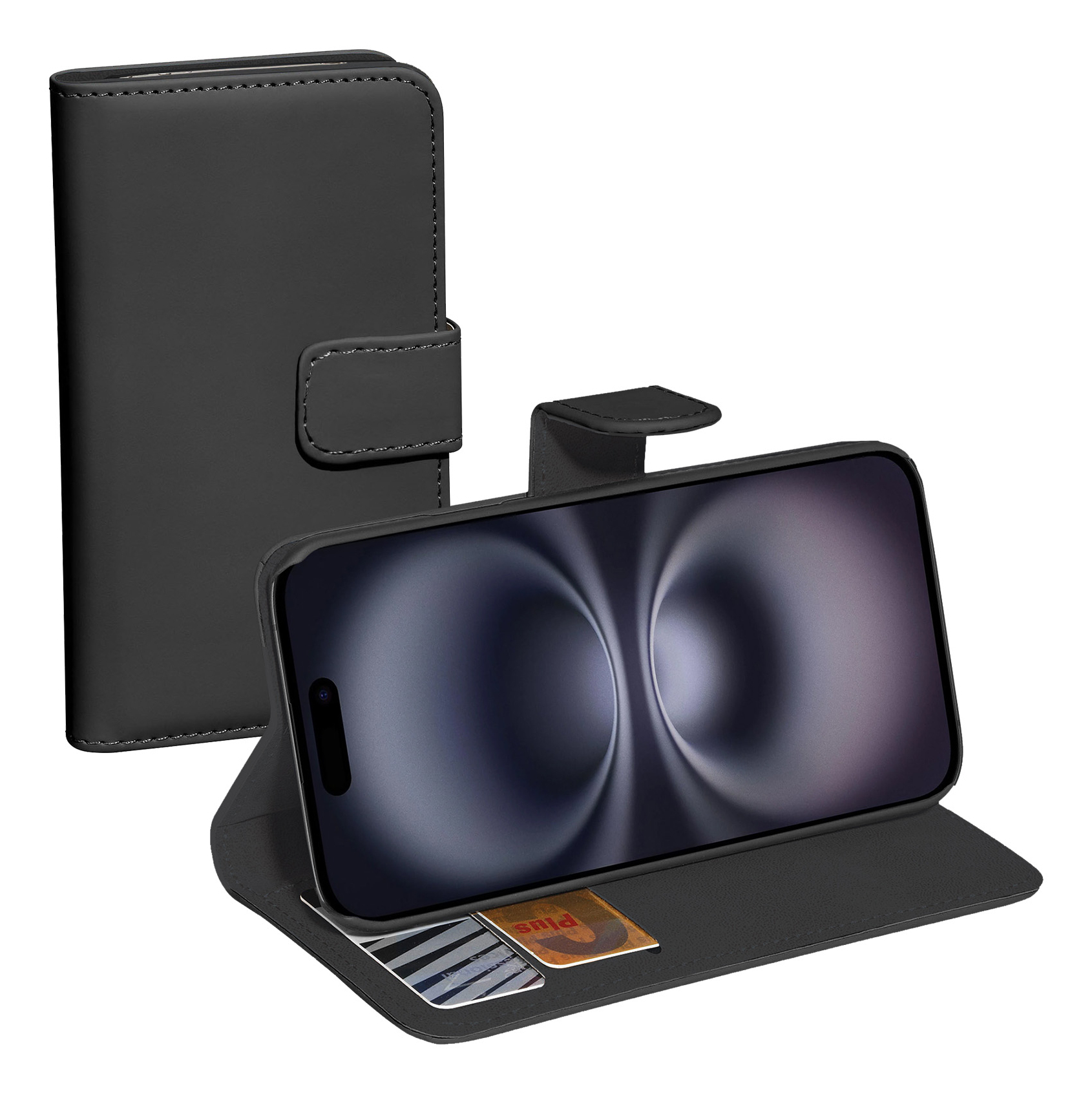 PEDEA Book Cover Classic für Apple iPhone 16 Plus black, Ansicht 2