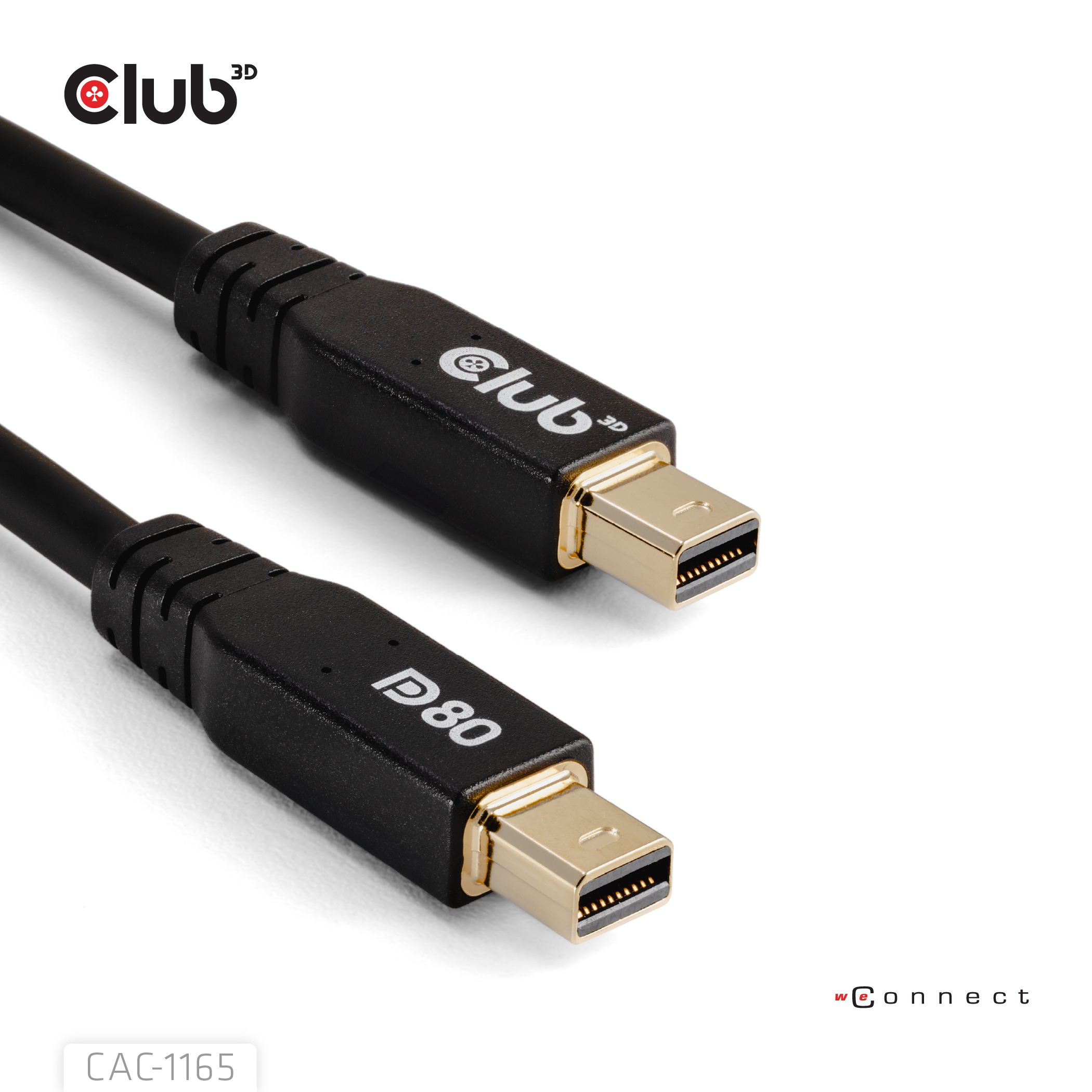 Club 3D DisplayPort-Kabel - Mini DisplayPort (M) - zu Mini DisplayPort (M) - DisplayPort 2.1 - 1 m - VESA DP80 Certified, Ansicht 4