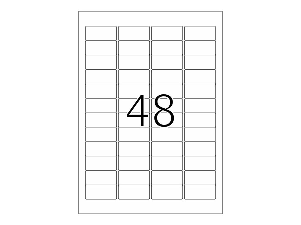 HERMA Special - Papier - matt - extra stark selbstklebend - weiß - 45.7 x 21.2 mm 1200 Etikett(en) (25 Bogen x 48), Ansicht 3