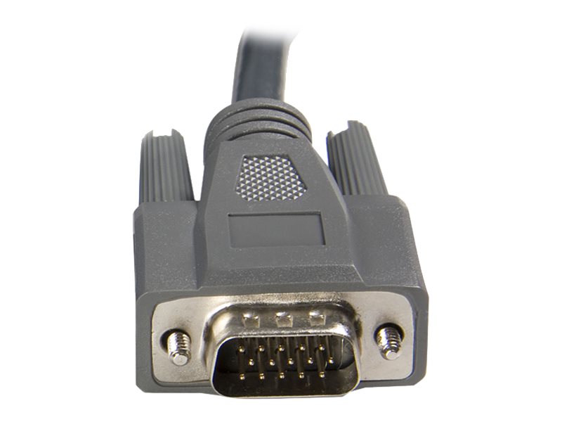 StarTech.com 1,8m ultradünnes USB VGA 2-in-1-KVM-Kabel - Tastatur- / Video- / Maus- (KVM-) Kabel - USB, HD-15 (VGA) (M) zu HD-15 (VGA) (M) - 1.8 m - Schwarz - für P/N: SV1631DUSBU, SV1631DUSBUK, SV431DUSBU, SV831DUSBAU, SV831DUSBU, SV831DUSBUK