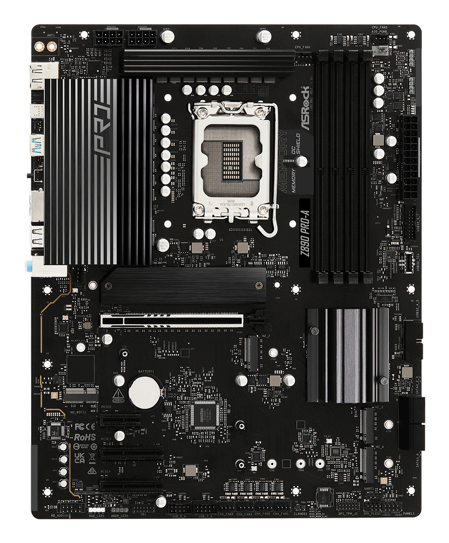 ASRock Z890 Pro-A - Motherboard - ATX - LGA1851-Sockel - Z890 Chipsatz - USB4, USB-C 3.2 Gen 2x2, USB 3.2 Gen 1, Ansicht 4