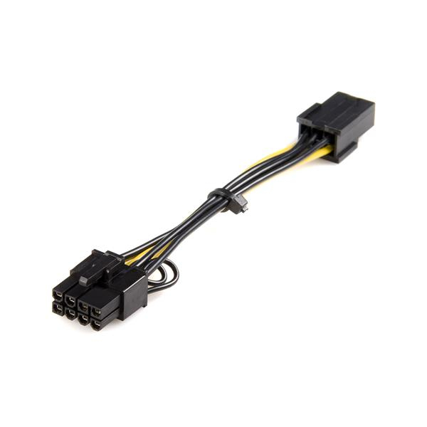 StarTech.com PCI Express 6 Pin auf 8 Pin Adapterkabel - Schwarz - Stromkabel - 6-poliges PCIe Power (W), Ansicht 2