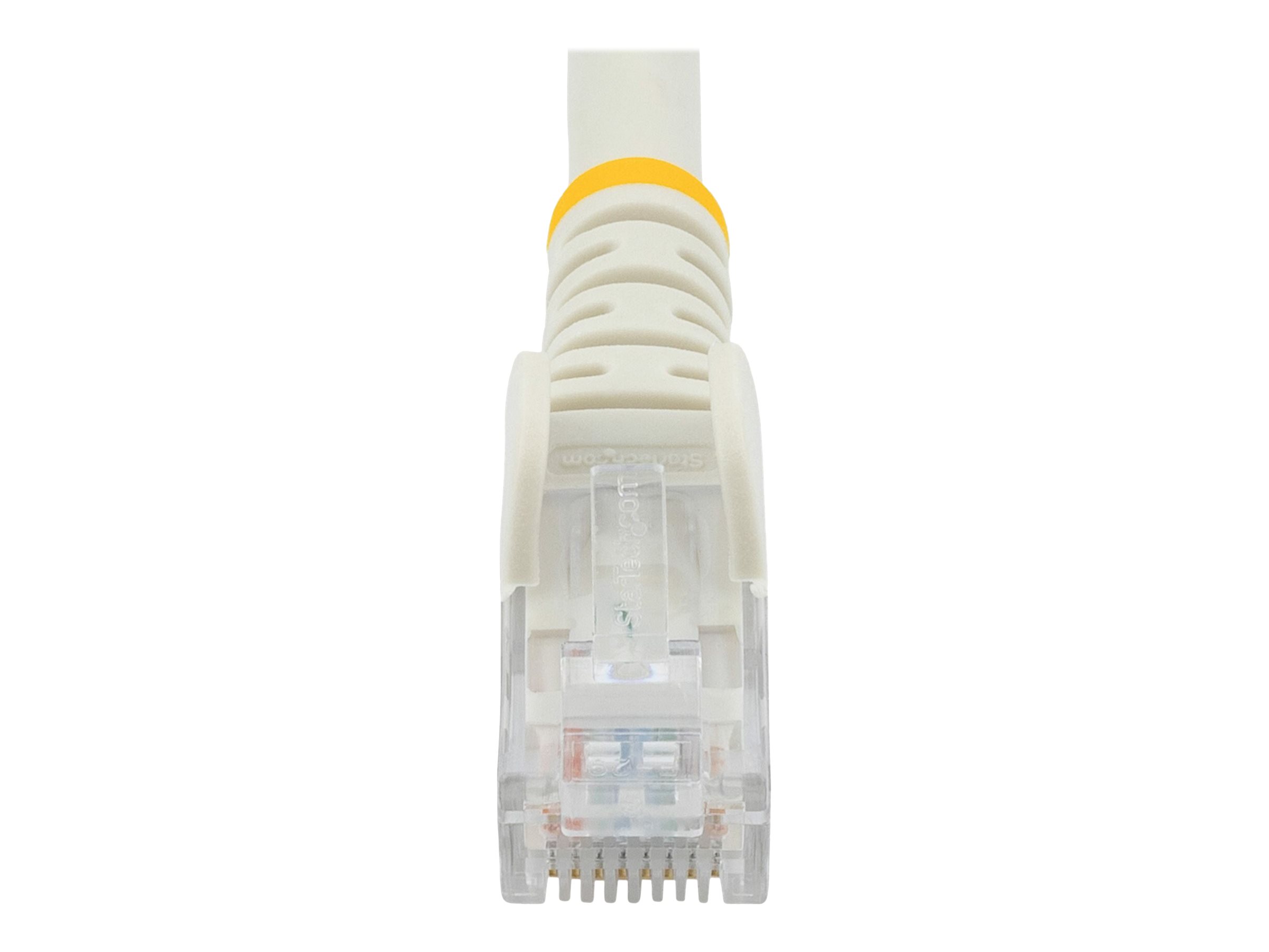 StarTech.com 50cm CAT6 Ethernet Cable, 10 Gigabit Snagless RJ45 650MHz 100W PoE Patch Cord, CAT 6 10GbE UTP Network Cable w/Strain Relief, White, Wiring is UL Certified/TIA - Category 6 - 24AWG (N6PATC50CMWH)