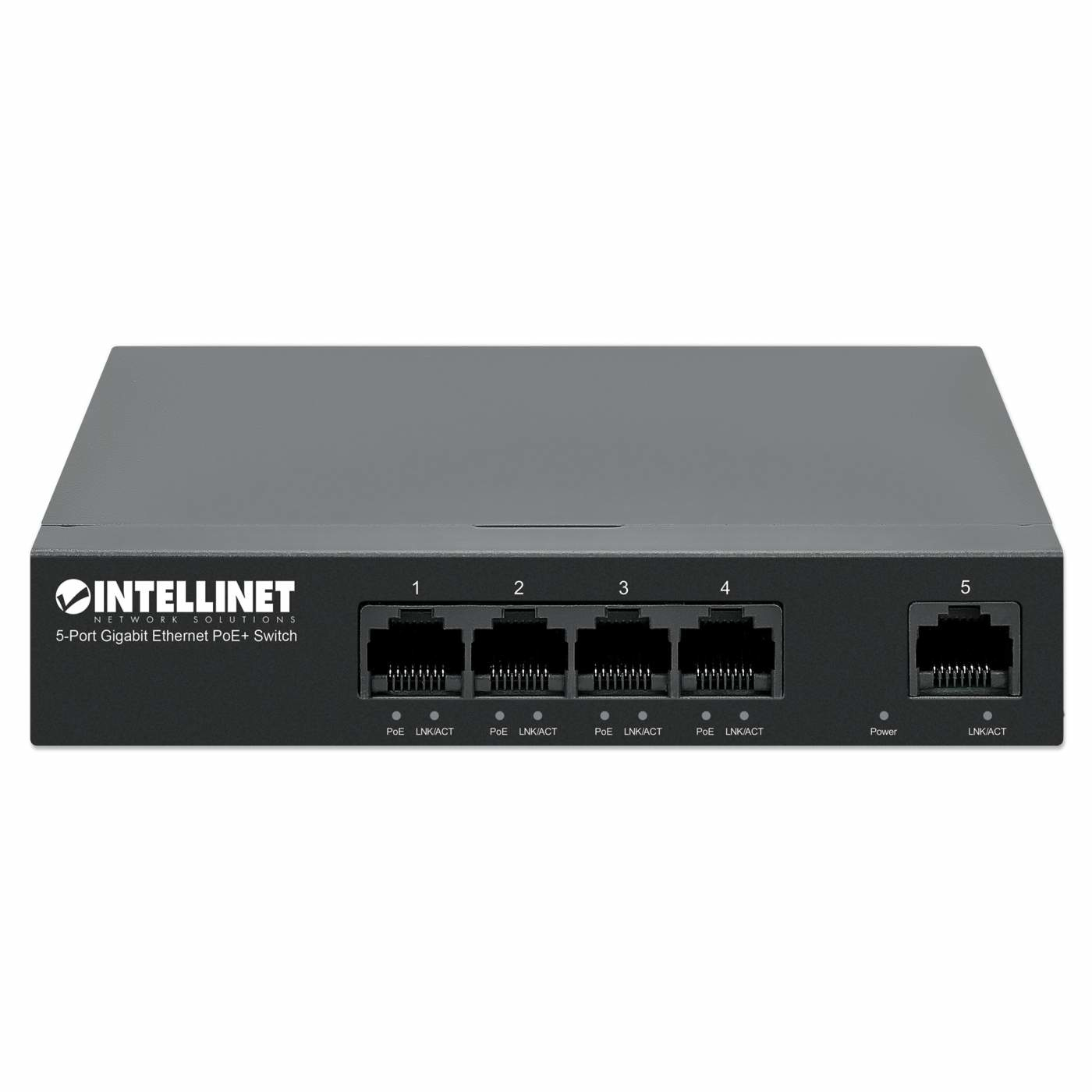 Intellinet 5-Port Gigabit Ethernet PoE+ Switch Vier PSE Gigabit-Ports ein Gigabit-Port - Switch - 1 Gbps, Ansicht 3
