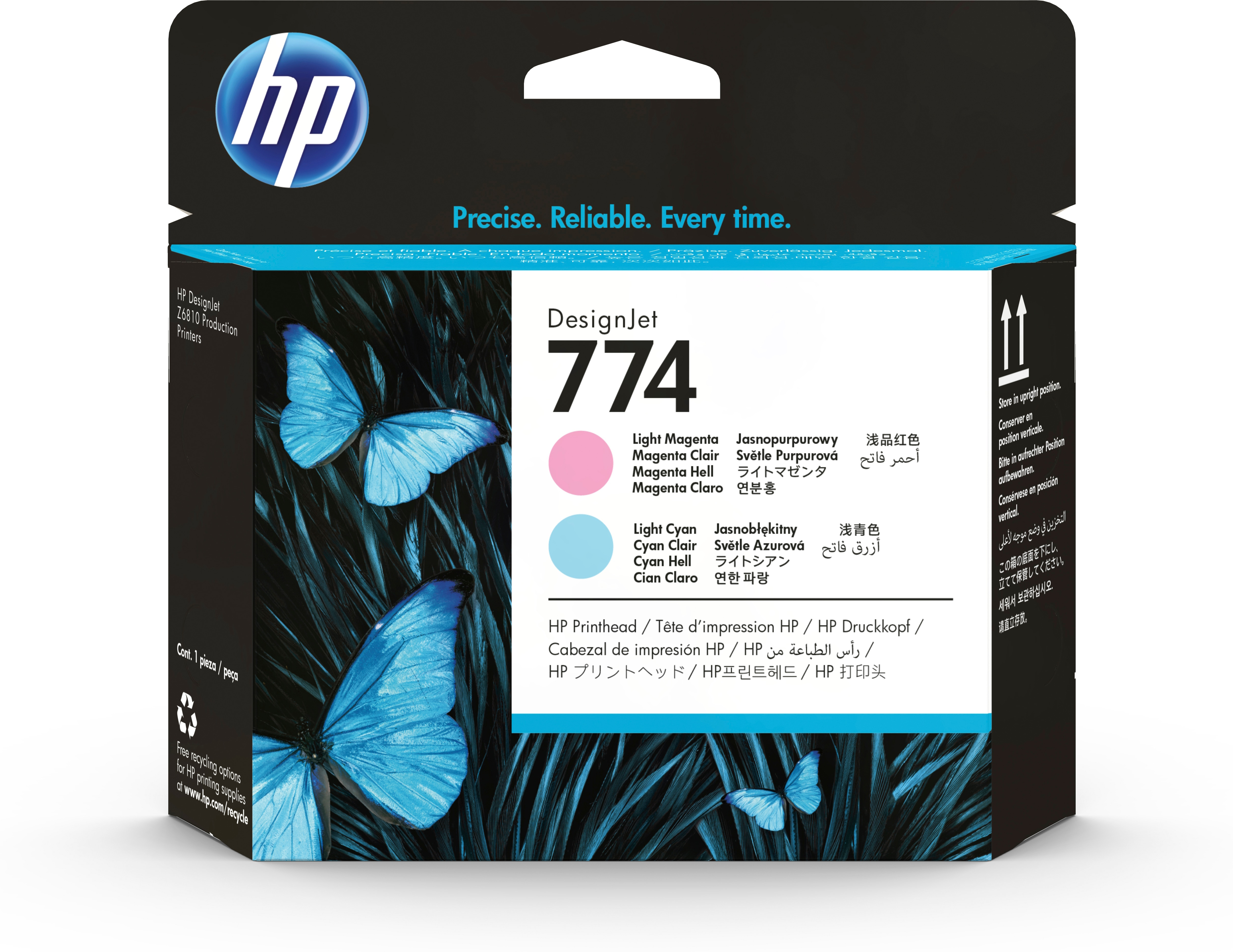 HP 774 Hell-Magenta/Zyan DesignJet Druckkopf, Helle Magenta, Cyan, Tinte auf Pigmentbasis, 1 Stück(e), Multipack