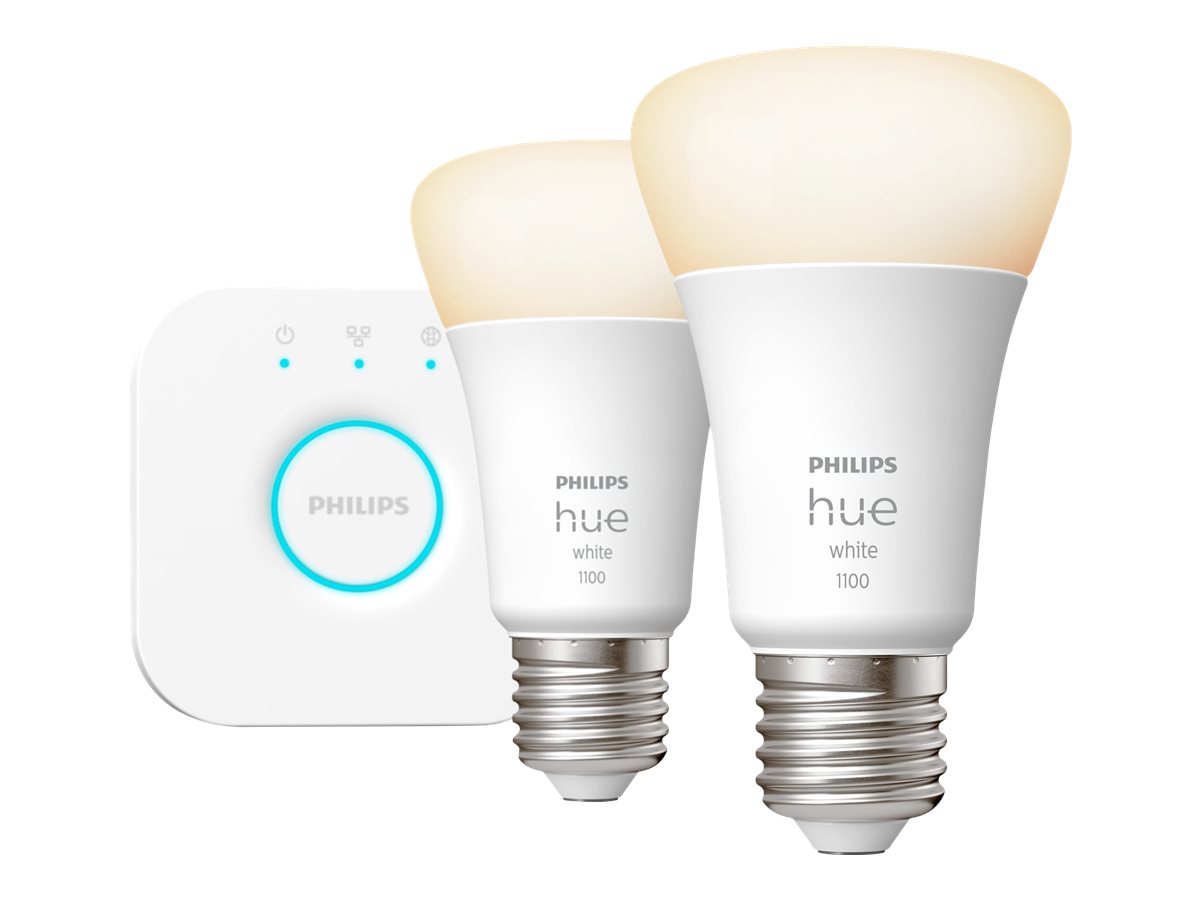Philips Hue White Starter Kit - Drahtloses Beleuchtungs-Kit - LED-Lampe x 2 - E27 - 9.5 W (Entsprechung 75 W), Ansicht 2