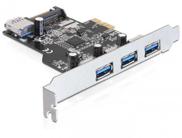 Delock PCI Express Card > 3 x external + 1 x internal USB 3.0, Ansicht 4