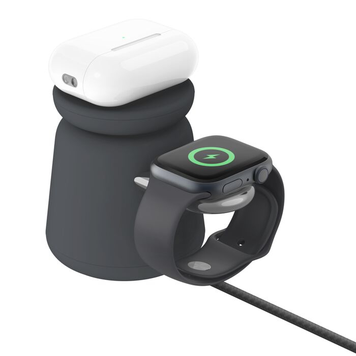 Belkin BoostCharge Pro Kabellose 2-in-1-Ladestation mit Qi2 (15W) Charcoal, Ansicht 2