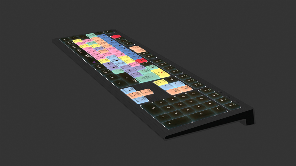 Logickeyboard Adobe Premiere Pro CC Astra 2 - Kabelgebunden - USB - Scherenschalter - LED - Grau - TL: Deutsch, QWERTZ, Ansicht 3