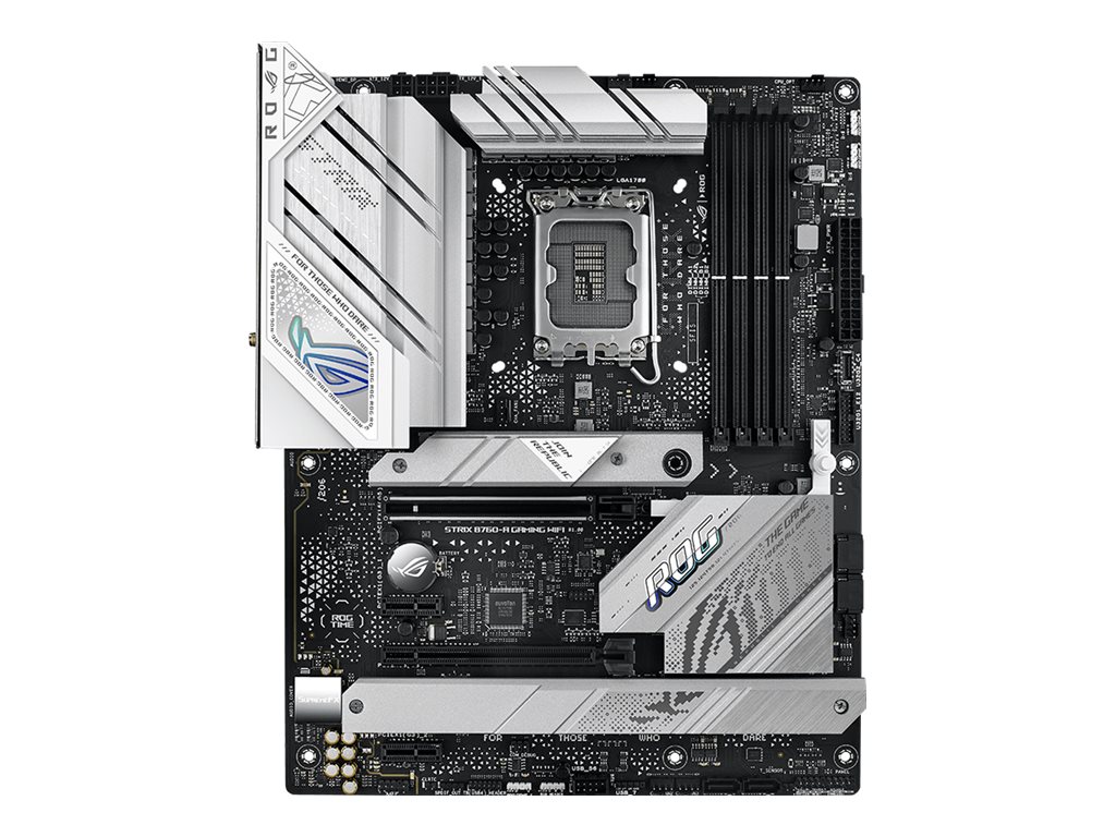 ASUS ROG STRIX B760-A GAMING WIFI - Motherboard - ATX - LGA1700 Sockel - B760 Chipsatz - USB-C 3.2 Gen 2x2, USB 3.2 Gen 2, USB 3.2 Gen 1, USB-C 3.2 Gen 1, USB-C 3.2 Gen2 - 2.5 Gigabit LAN, Wi-Fi 6E, Bluetooth - Onboard-Grafik (CPU erforderlich)