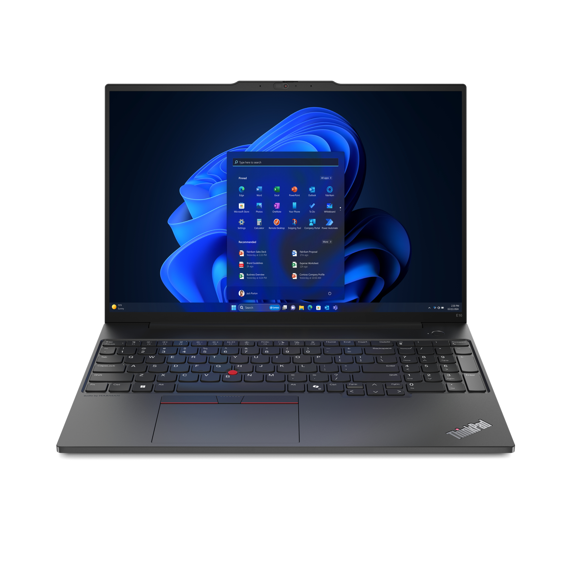 Lenovo ThinkPad E16, AMD Ryzen™ 5, 3,3 GHz, 40,6 cm (16&quot;), 1920 x 1200 Pixel, 8 GB, 256 GB