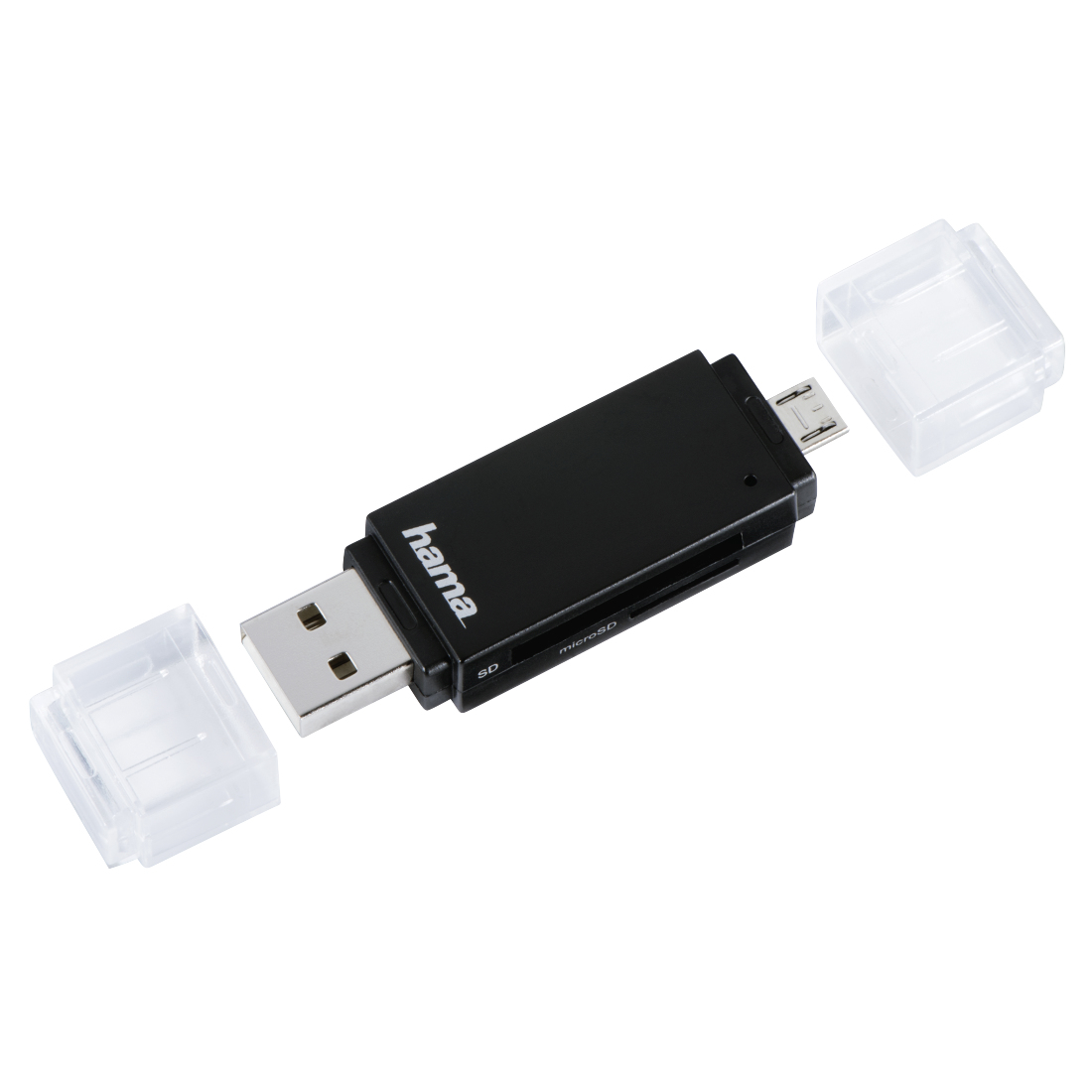 Hama Basic USB 2.0 OTG - Kartenleser (SD, microSD, SDHC, microSDHC, SDXC, microSDXC), Ansicht 2