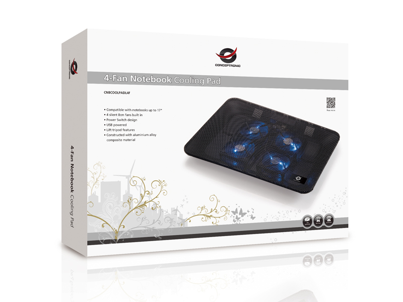 Conceptronic CNBCOOLPADL4F - Notebook-Kühlpad, Ansicht 4