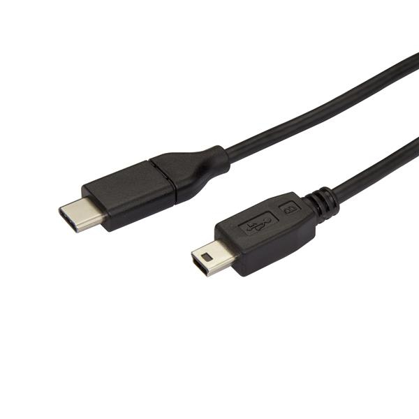 StarTech.com USB-C auf Mini USB Kabel - St/St - 2m - USB 2.0, 2 m, USB C, Mini-USB B, USB 2.0, 0,48 Gbit/s, Schwarz