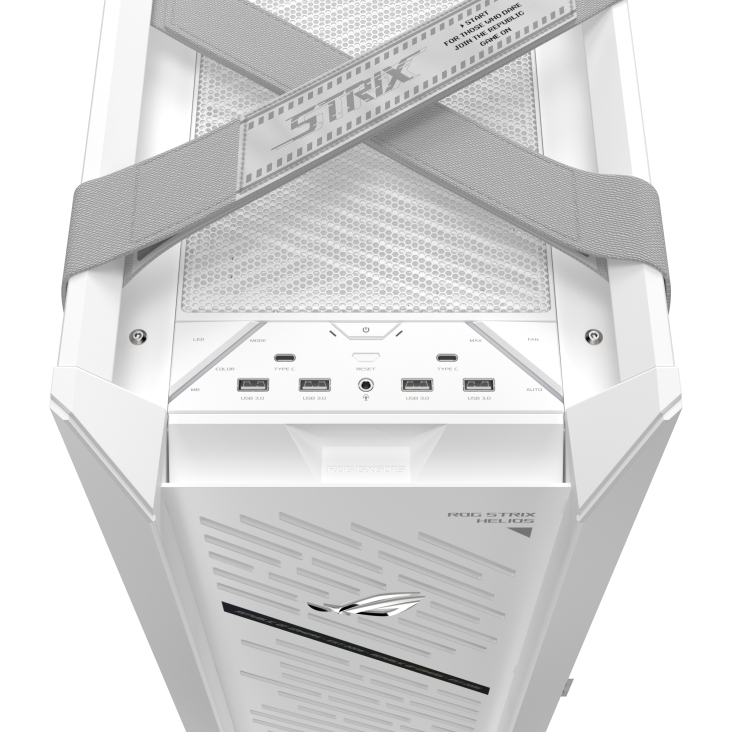 ASUS ROG Strix Helios II - White Edition - mid tower - E-ATX - Seitenteil mit Fenster (gehärtetes Glas), Ansicht 4