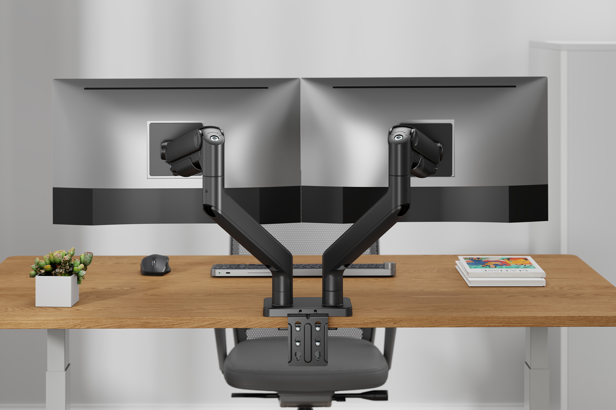 DIGITUS Dual Monitorhalterung, 2x 45, 2x 20 kg, Ansicht 4
