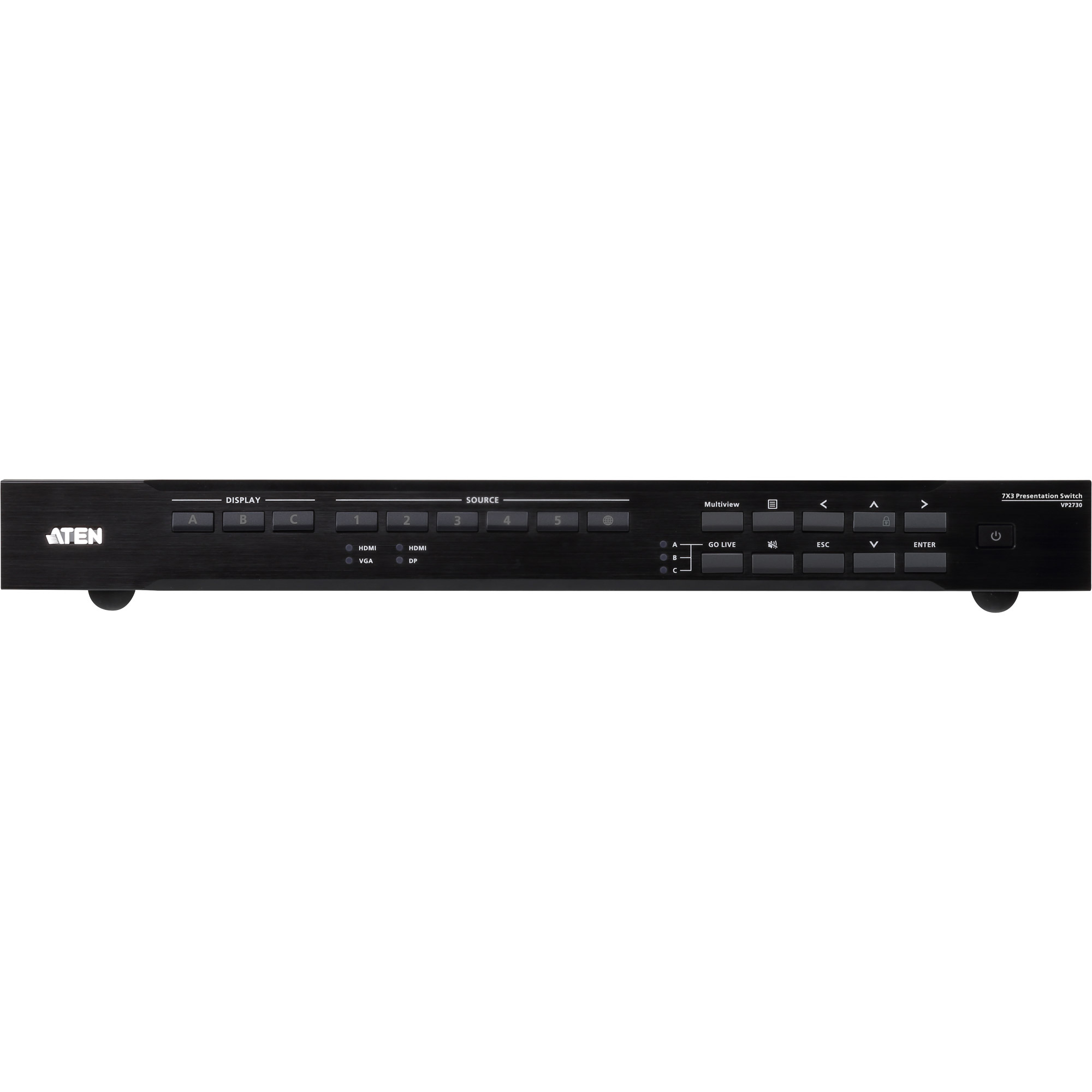ATEN VP2730 7 x 3 Seamless Presentation Matrix Switch with Scaler Streaming Audio Mixer and HDBaseT