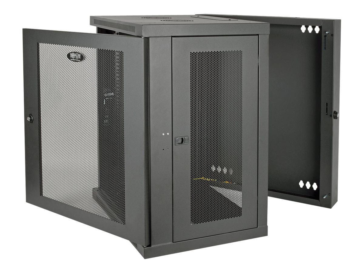 Tripp Eaton Tripp Lite Series 15U Wall Mount Rack Enclosure Server Cabinet Hinged Wallmount - Schrank Netzwerkschrank - geeignet für Wandmontage - Schwarz - 15U - 48.3 cm (19)
