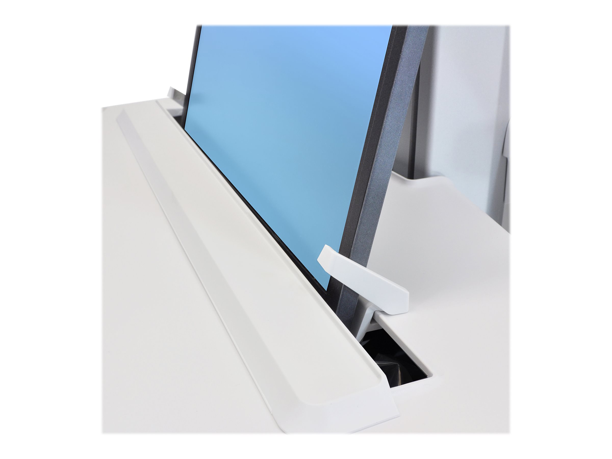 Ergotron Wagen - offene Architektur - für Notebook  PC-Ausrüstung - medizinisch - Kunststoff Aluminium verzinker Stahl - Grau weiß Polished Aluminum - Bildschirmgröße: bis zu 439 cm (173 Breitbild)