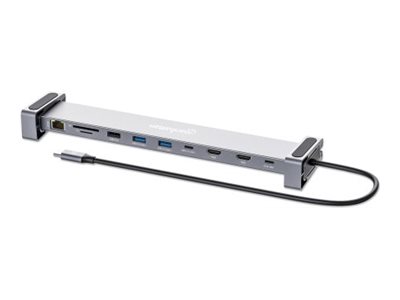 Manhattan 10-in-1 - Dockingstation - USB-C 3.2