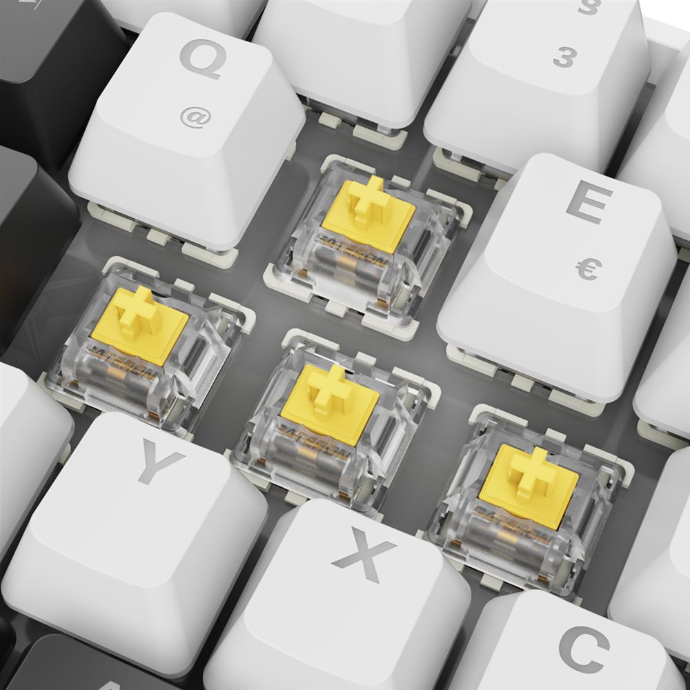 Sharkoon Skiller SGK50 S4 Gen2 weiss Gateron Yellow - TL: Deutsch, QWERTZ, Ansicht 3