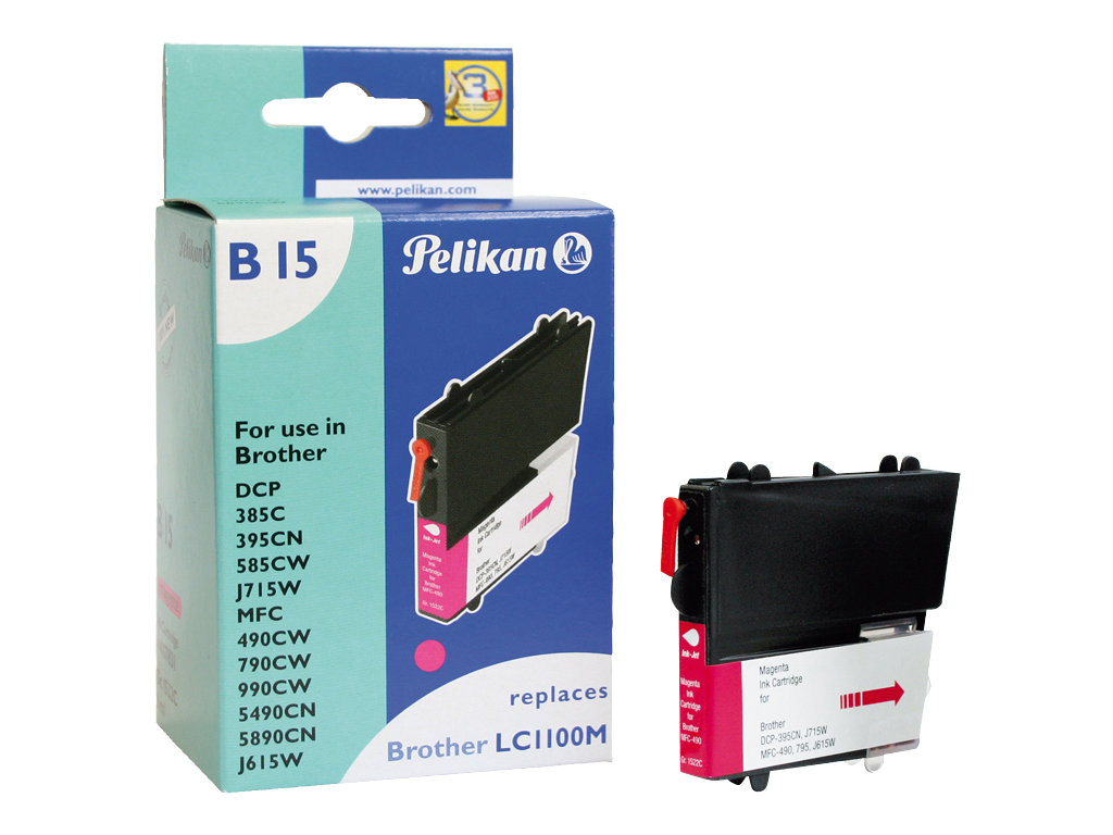 Pelikan Printing Pelikan Patrone Brother B15 LC1100 ma magenta kompatibel