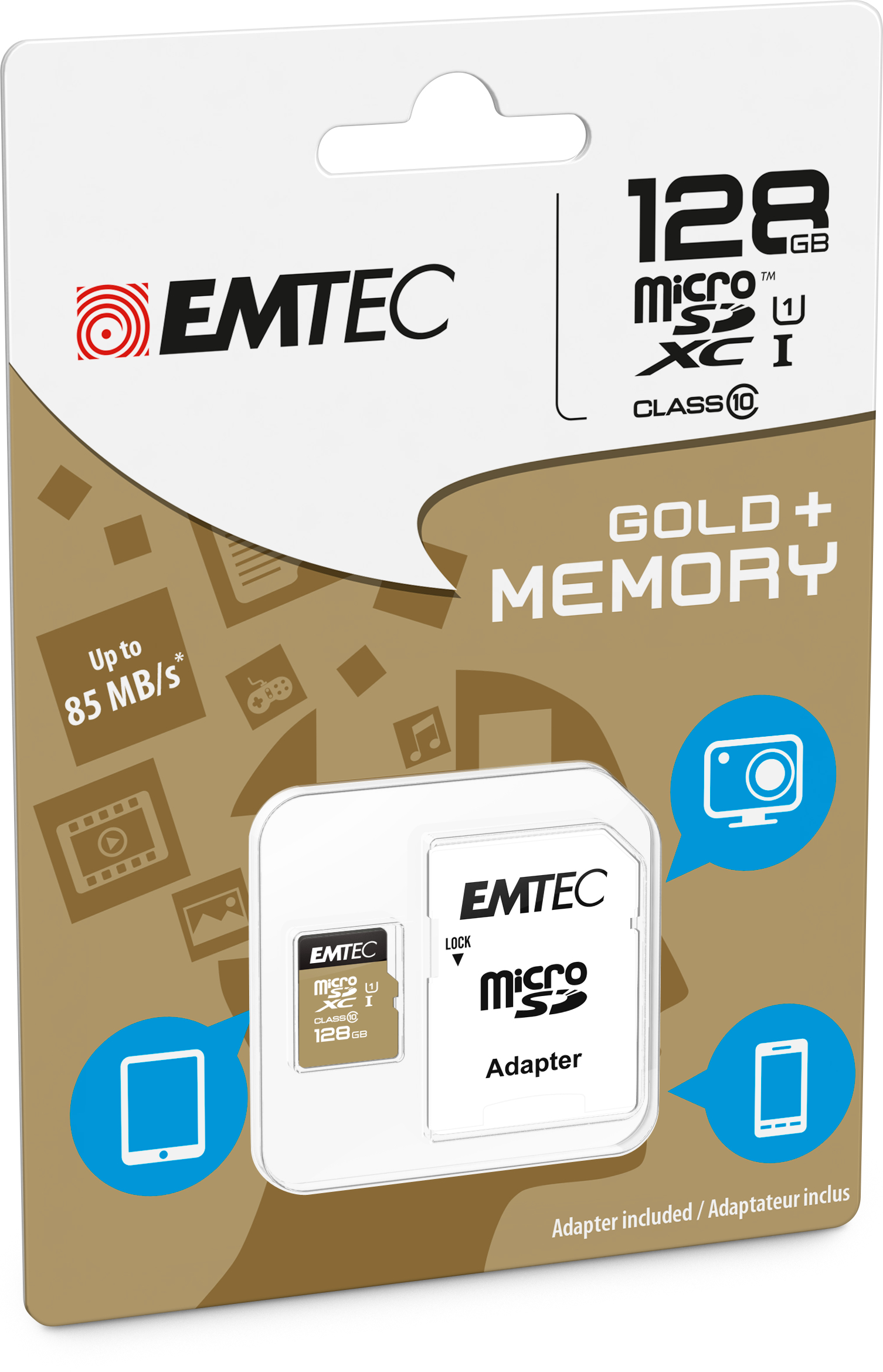 EMTEC Gold+ - Flash-Speicherkarte (SD-Adapter inbegriffen), Ansicht 2