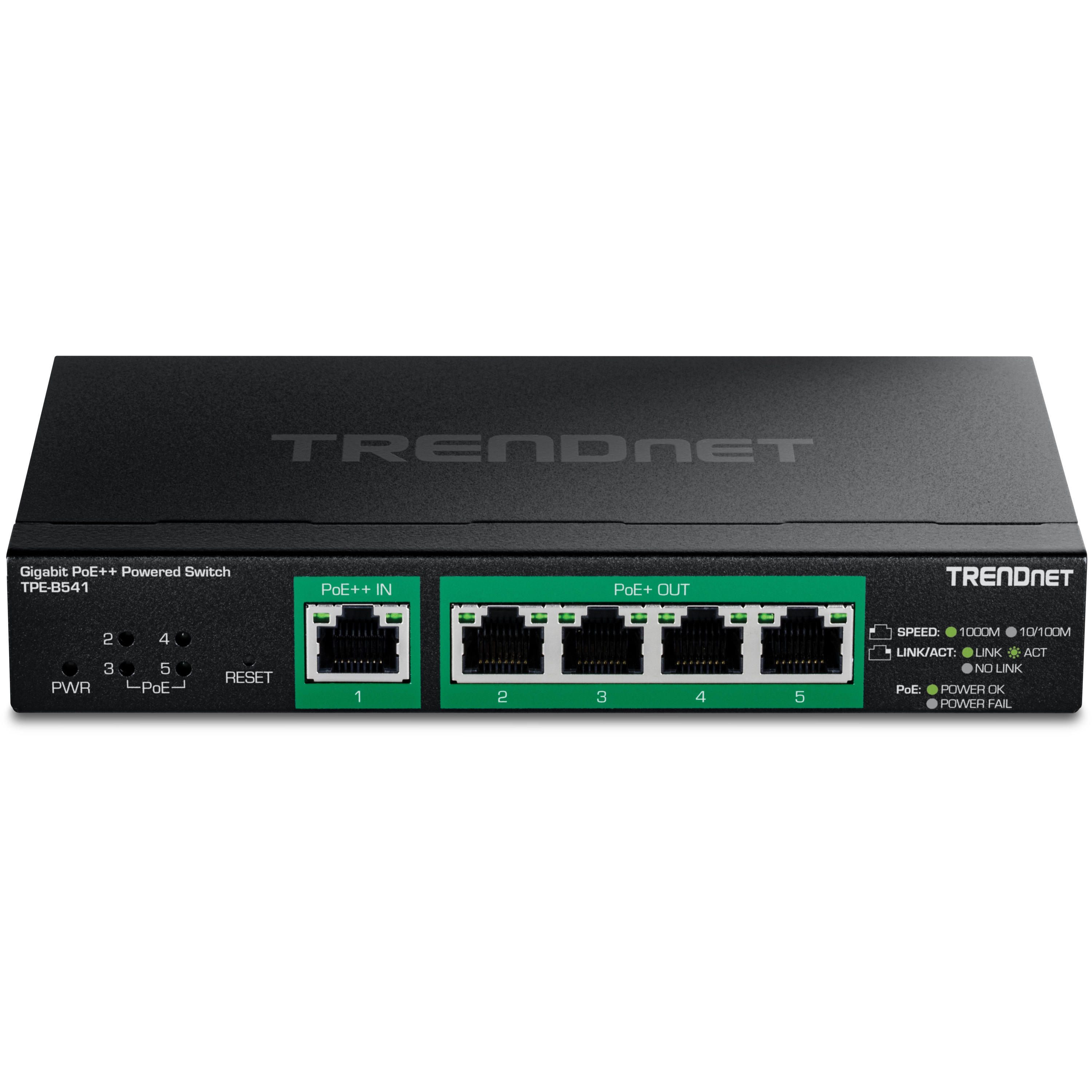 TRENDnet 5-PORT GIGABIT POE++ POWERED - Switch - 1 Gbps, Ansicht 2
