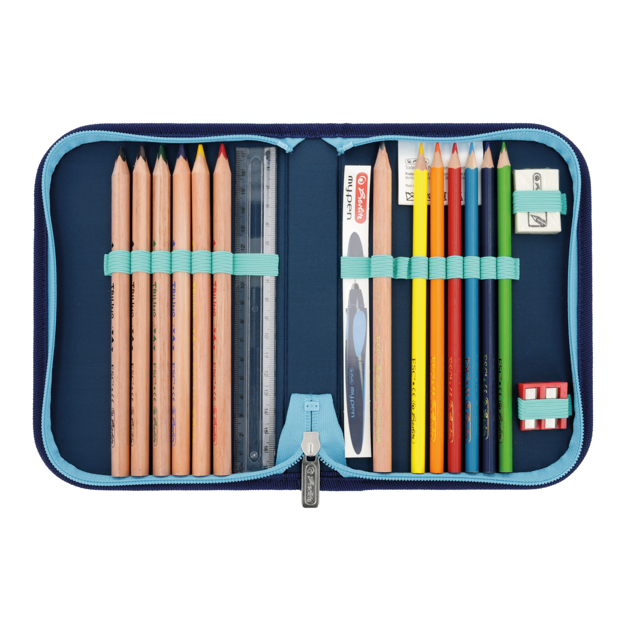 Herlitz SoftLight Plus Greenline Blue Ice - Federmäppchen - Schultasche - Sporttasche - Mädchen - Rucksack - 18 l, Ansicht 3
