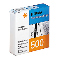 HERMA Reinforcement rings self-adhesive ø 12 transparent 500 pcs. - 500 Stück(e)