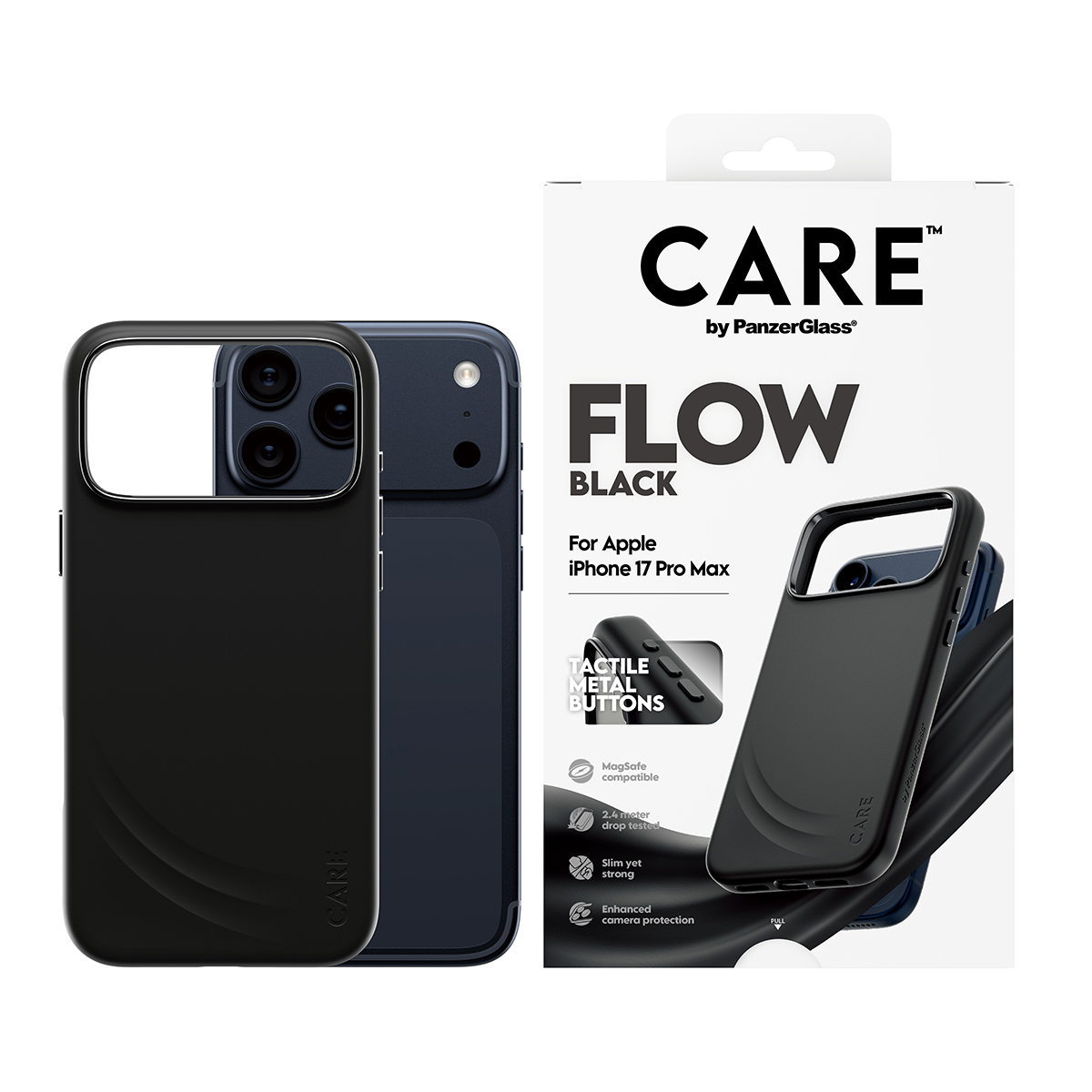 PanzerGlass CARE by Feature Flow Case Black w. MagSafe iPhone 17 Pro - Apple - iPhone 17 Pro Max, Ansicht 2