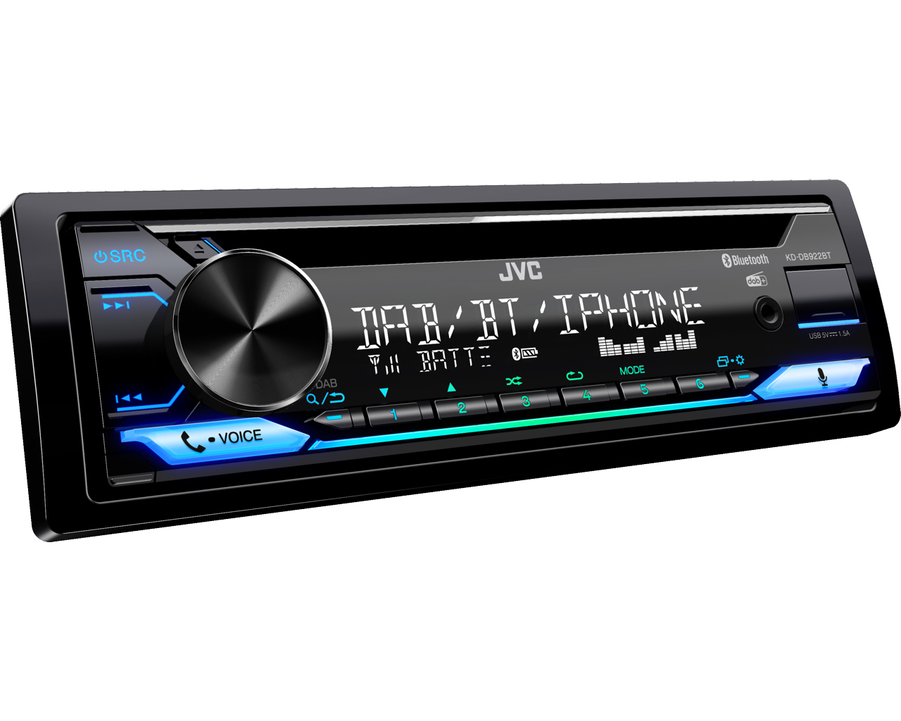 JVC KD-DB922BT - Auto - Receiver (CD) - im Armaturenbrett, Ansicht 4