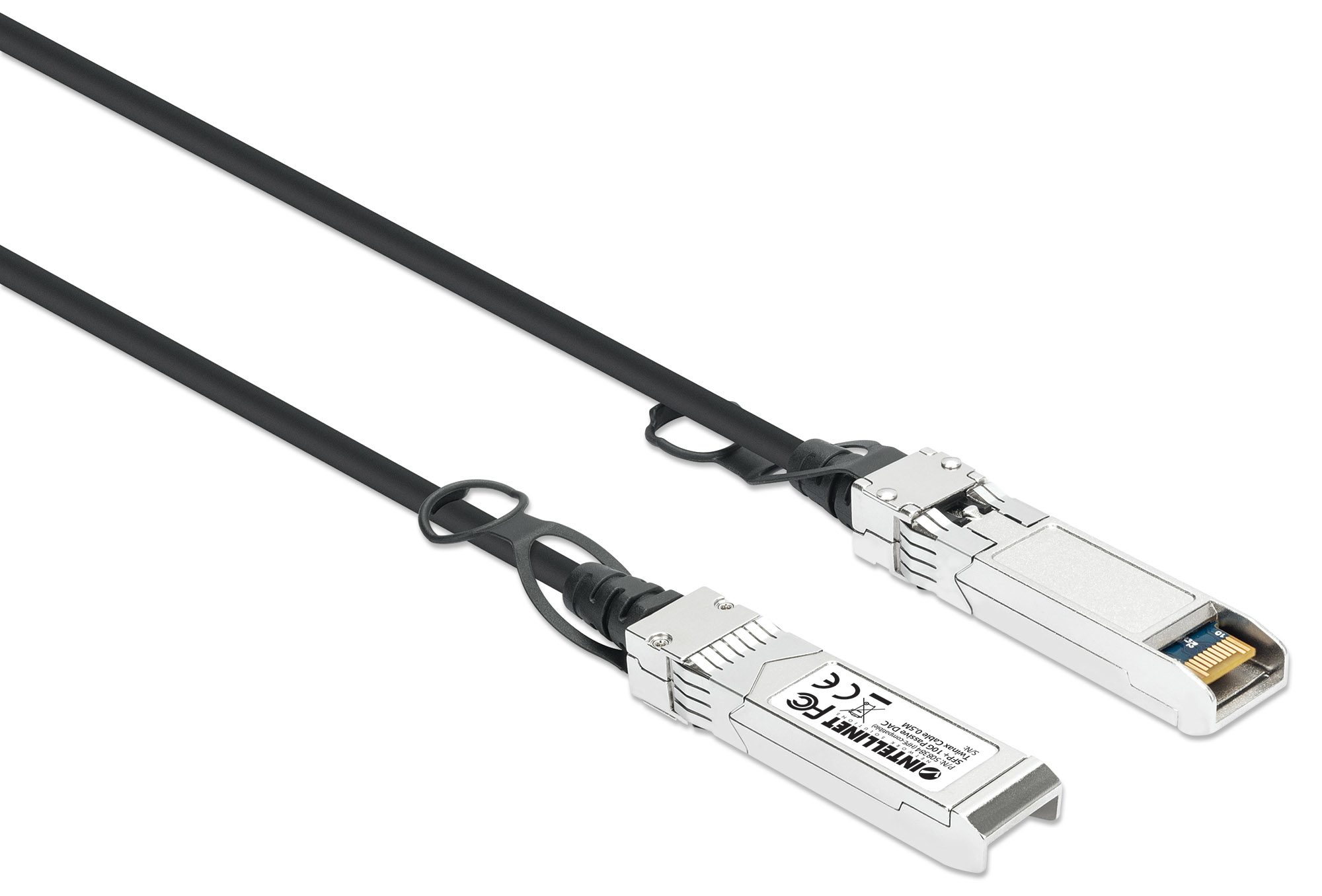 IC Intracom Intellinet - 10GBase Direktanschlusskabel - SFP+ (M) - 0,5 m schwarz 10000 Mbit/s, Ansicht 3