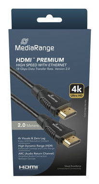 MEDIARANGE HDMI Kabel Ver. 2.0 18 Gbps sw - - Digital/Display/Video - Kabel - Digital/Daten, Ansicht 2
