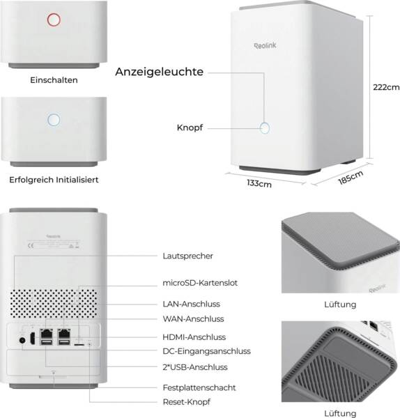 Reolink Home Hub P1 Sicherheitszentrale inkl., Ansicht 2