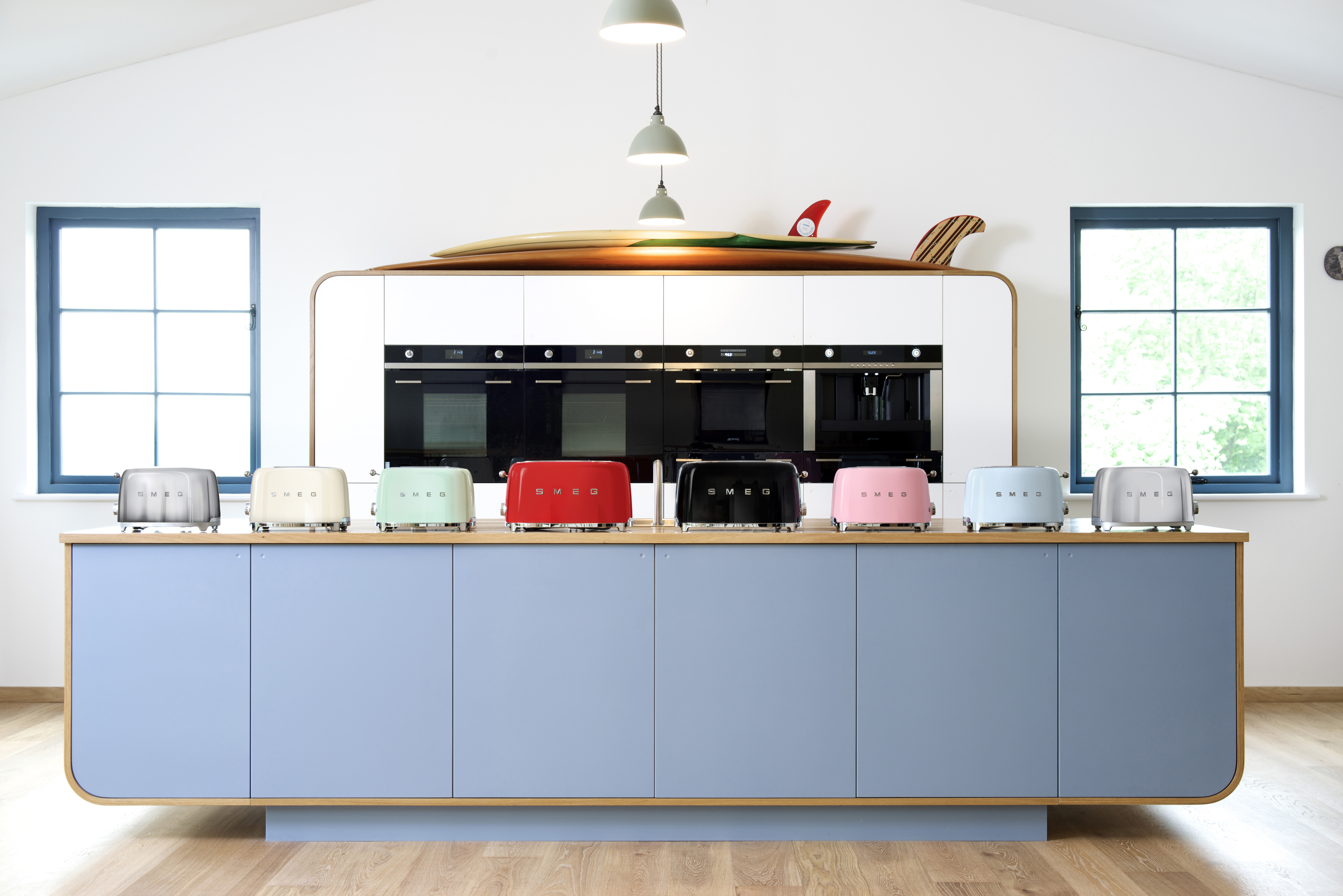 SMEG TSF02BLEU - 4 Scheibe(n) - Schwarz - Stahl - Tasten - Niveau - Drehregler - China - 1500 W, Ansicht 2