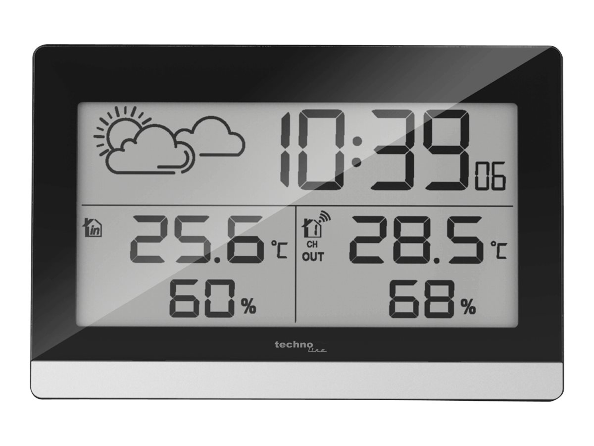 Technoline Techno Line WS 9255 - Wetterstation - Schwarz, Ansicht 3