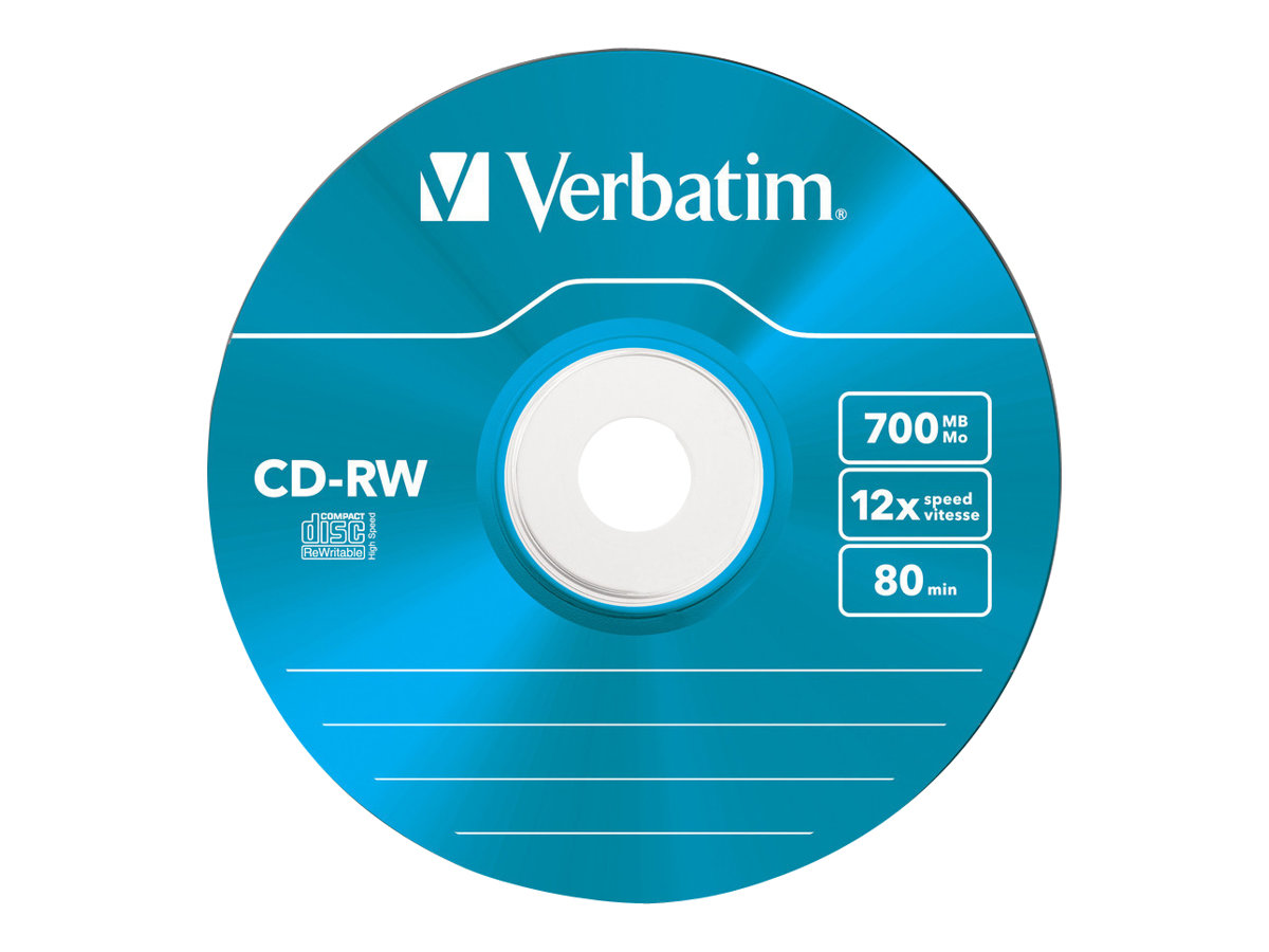 Verbatim DataLifePlus Hi-Speed - 5 x CD-RW - 700 MB (80 Min), Ansicht 3