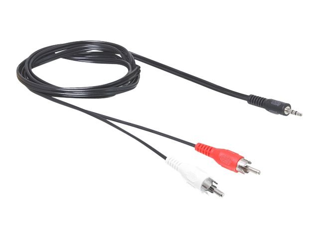 Delock Audiokabel - RCA x 2 männlich zu mini-phone stereo 3.5 mm männlich