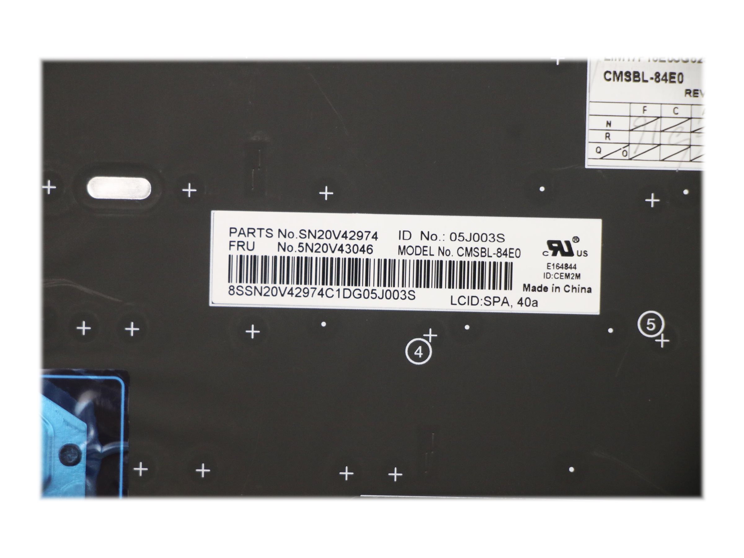 Lenovo 5N20V43046 - Tastatur - Tastatur mit Hintergrundbeleuchtung - Lenovo - ThinkPad X13 Gen 1, Ansicht 2