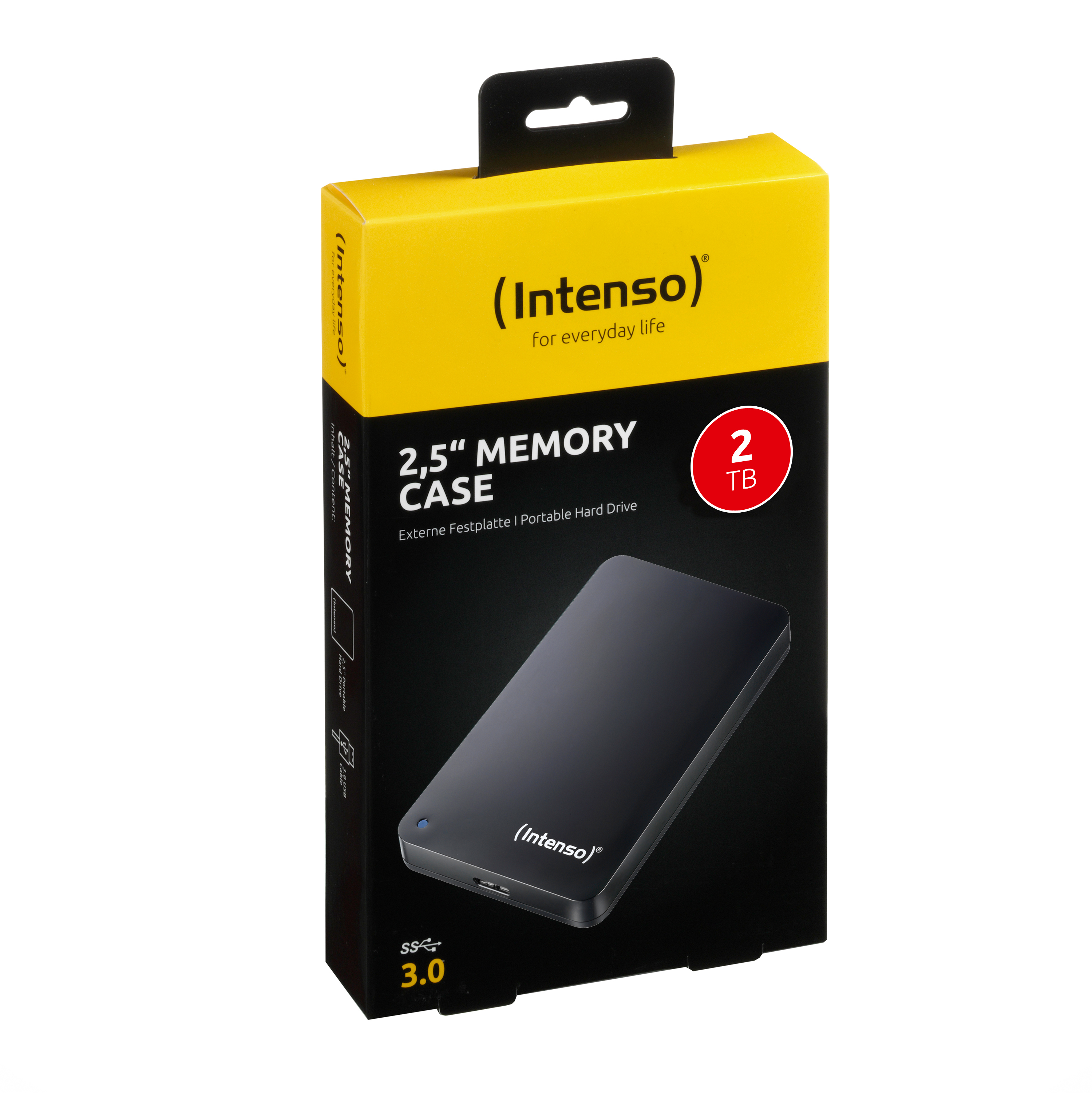 Intenso 2TB 2.5&quot; Memory Case USB 3.0 - 2000 GB - 2.5 Zoll - 3.2 Gen 1 (3.1 Gen 1) - 5400 RPM - Schwarz